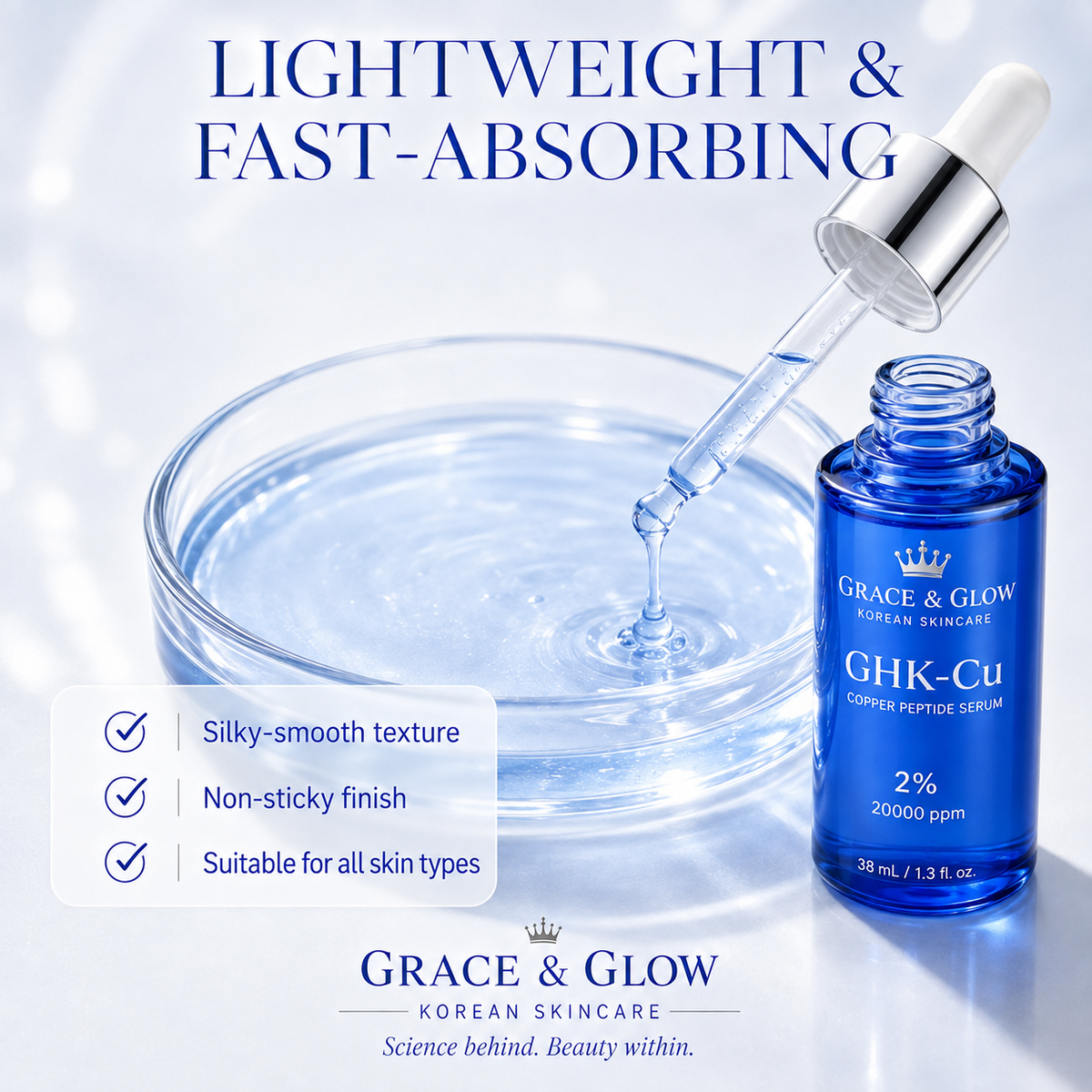 Grace & Glow™ GHK-Cu Copper Renewal Serum.
